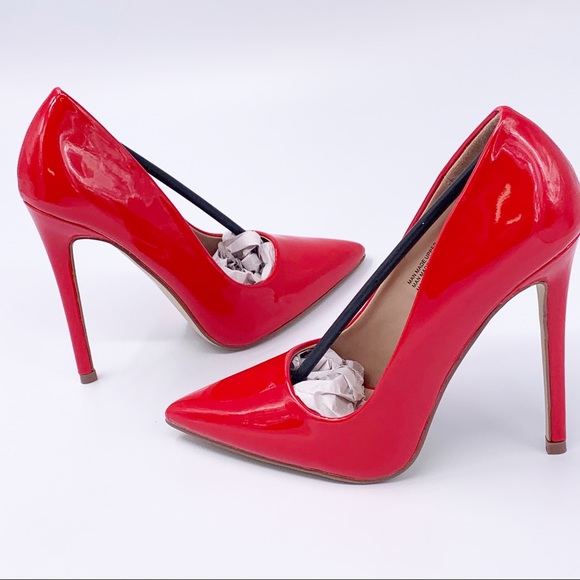Women’s Red Patent Pointy Toe Stiletto High Heel - Picture 1 of 8